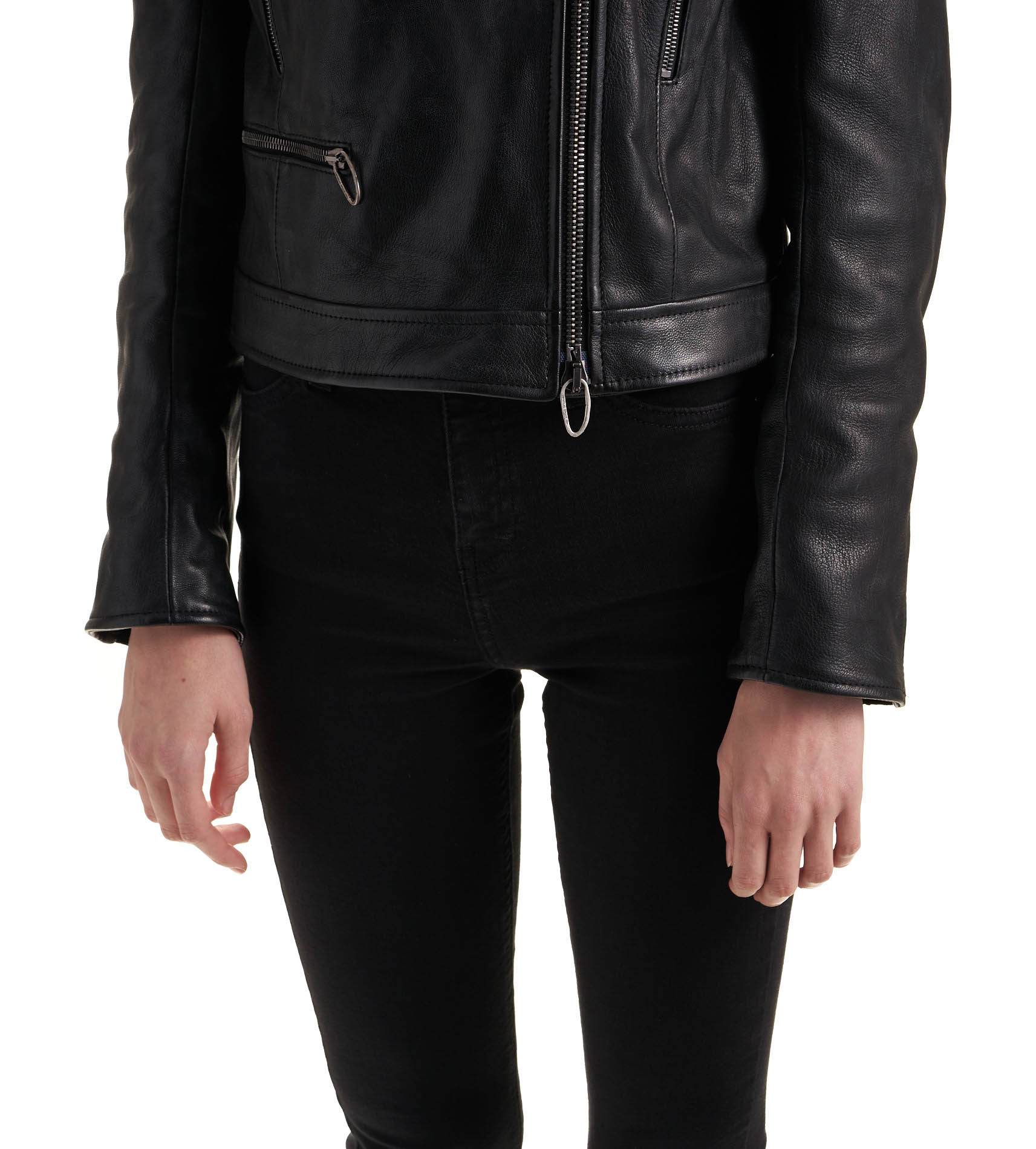 DANIELE BASTA LEATHER AND SILVER JACKET - himba tex